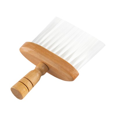 Hairdresser's brush, neck, white hair