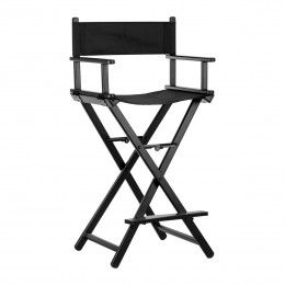 Makeup chair foldable aluminum black