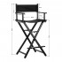 Makeup chair foldable aluminum black