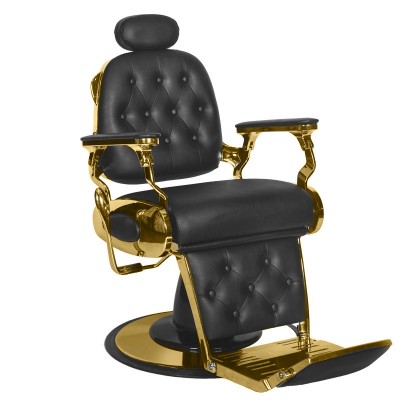 Gabbiano barber chair Francesco Gold black