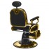 Gabbiano barber chair Francesco Gold black
