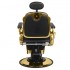 Gabbiano barber chair Francesco Gold black