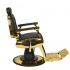 Gabbiano barber chair Francesco Gold black