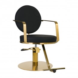 Gabbiano hairdressing chair Arras gold black