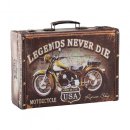 Barber's suitcase, motorcycle