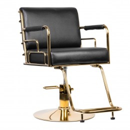 Gabbiano Prato hairdressing chair gold - black