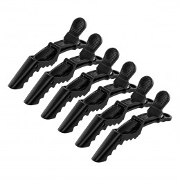 Hairdressing crocodile hair clips E-06 6 pcs.