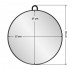 Round hairdressing mirror Q-29 black
