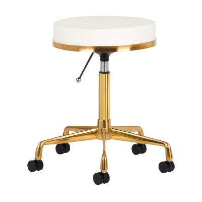 Cosmetic stool H4 gold white