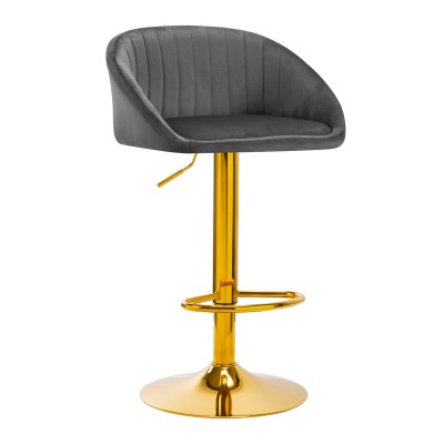 4Rico Bar stool QS-B16G velvet grey