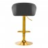 4Rico Bar stool QS-B16G velvet grey