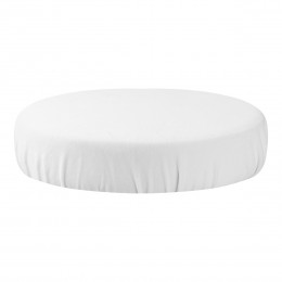Stool cover velvet white