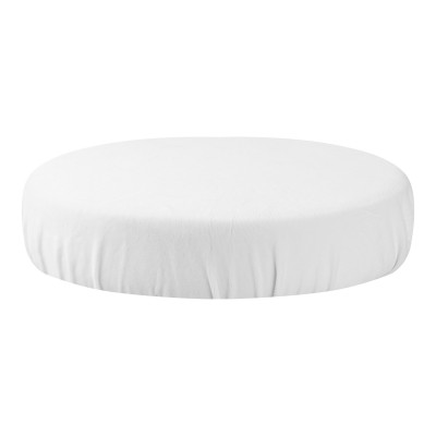 Stool cover velvet white