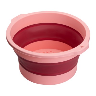 Folding pink pedicure bowl