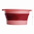Folding pink pedicure bowl