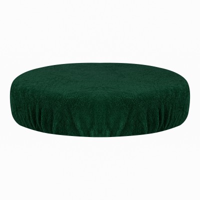 Bottle green terry cloth stool cover
