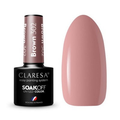 CLARESA Hybrid varnish BROWN 302 -5g CLARESA Hybrid varnish BROWN 302 -5g