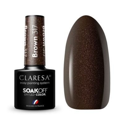 CLARESA Hybrid varnish BROWN 317 -5g