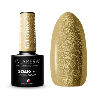 CLARESA Hybrid nail polish FULL GLITTER 3 -5g CLARESA Hybrid nail polish FULL GLITTER 3 -5g