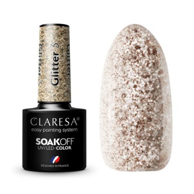 CLARESA Hybrid nail polish GLITTER 3 -5g CLARESA Hybrid nail polish GLITTER 3 -5g