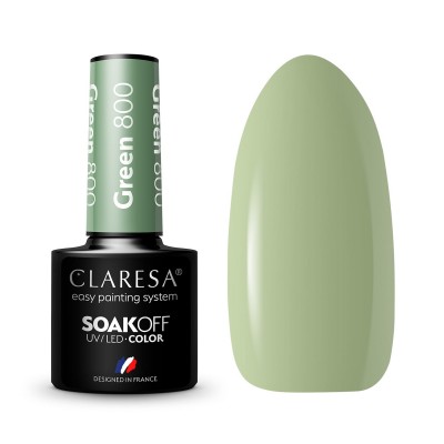 CLARESA Hybrid varnish GREEN 800 -5g CLARESA Hybrid varnish GREEN 800 -5g