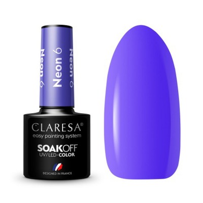 CLARESA Hybrid nail polish NEON 6 -5g CLARESA Hybrid nail polish NEON 6 -5g