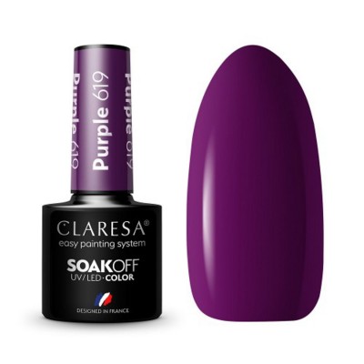 CLARESA Hybrid nail polish PURPLE 619 -5g