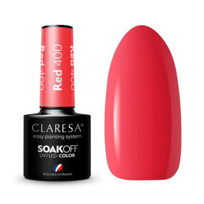 CLARESA Lakier hybrydowy RED 400 -5g CLARESA Lakier hybrydowy RED 400 -5g