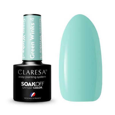CLARESA hybrid varnish GREEN WINKS 4 -5g
