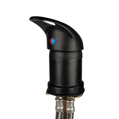 Black S04 hairdressing washbasin battery