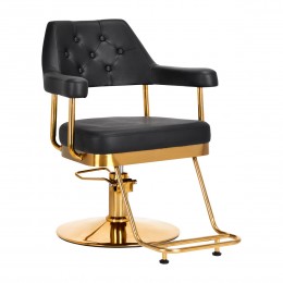 Gabbiano Granada hairdressing chair gold black