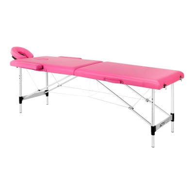 Folding massage table aluminum comfort Activ Fizjo 2 segment pink Folding massage table aluminum comfort Activ Fizjo 2 segment pink