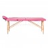 Folding massage table, wooden, Komfort Activ, Fizjo, 2 segments, pink