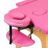 Folding massage table, wooden, Komfort Activ, Fizjo, 2 segments, pink