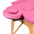 Folding massage table, wooden, Komfort Activ, Fizjo, 2 segments, pink