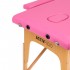 Folding massage table, wooden, Komfort Activ, Fizjo, 2 segments, pink