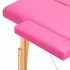 Folding massage table, wooden, Komfort Activ, Fizjo, 2 segments, pink