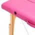 Folding massage table, wooden, Komfort Activ, Fizjo, 2 segments, pink