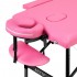 Folding massage table aluminum comfort Activ Fizjo 2 segment pink black aluminum