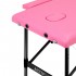Folding massage table aluminum comfort Activ Fizjo 2 segment pink black aluminum