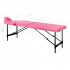 Folding massage table aluminum comfort Activ Fizjo 2 segment pink black aluminum