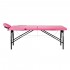 Folding massage table, wooden, Komfort Activ, Fizjo, 2 segments, pink, black wood Folding massage table, wooden, Komfort Activ, Fizjo, 2 segments, pink, black wood