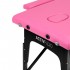 Folding massage table, wooden, Komfort Activ, Fizjo, 2 segments, pink, black wood Folding massage table, wooden, Komfort Activ, Fizjo, 2 segments, pink, black wood