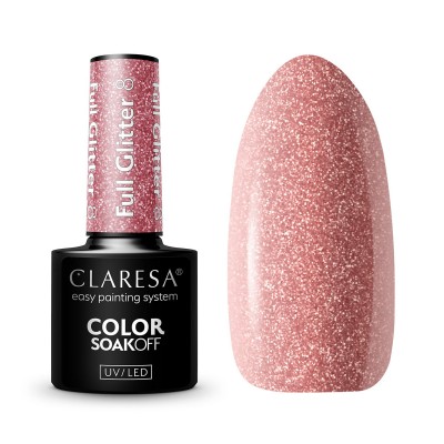 CLARESA Hybrid nail polish FULL GLITTER 8 -5g