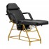 Cosmetic chair 557G with trays gold black
