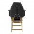 Cosmetic chair 557G with trays gold black