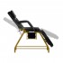 Cosmetic chair 557G with trays gold black