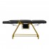 Cosmetic chair 557G with trays gold black