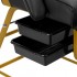 Cosmetic chair 557G with trays gold black