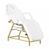 Cosmetic chair 557G with trays gold white